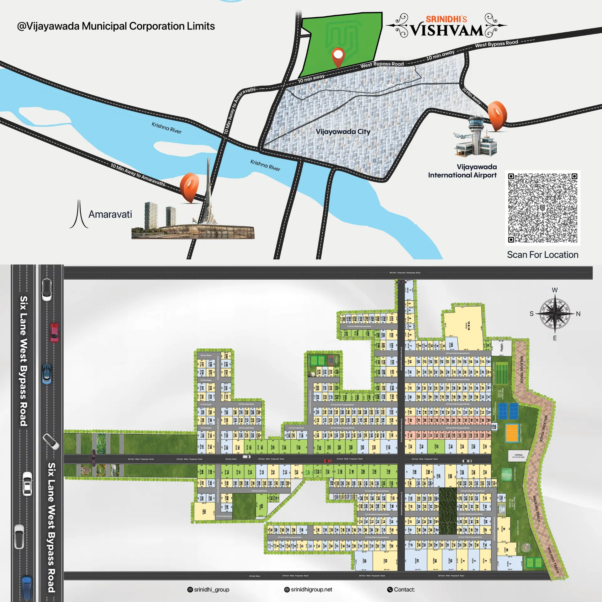 Location and master layout of Srinidhi's Vishvam